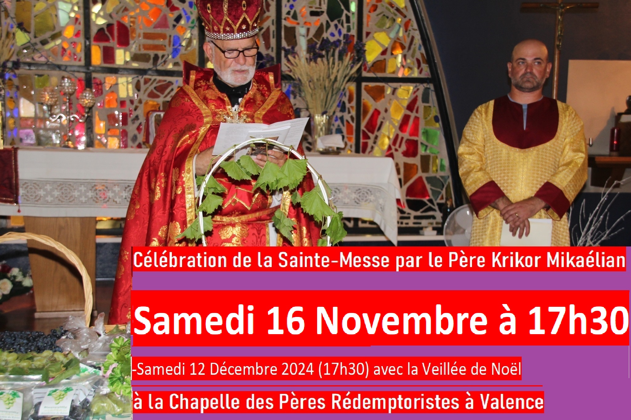 Sainte-Messe de l’Eglise catholique arménienne à Valence, Samedi 16 Novembre