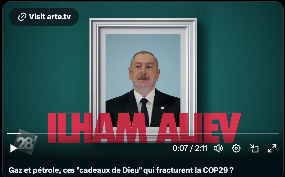 Olivier Boucreux décerne le titre d’employé de la semaine au président de l’Azerbaïdjan