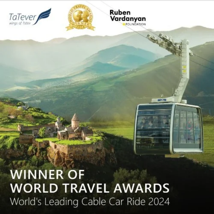 Le téléphérique « Wings of Tatev » a été nommé meilleur téléphérique du monde lors des prestigieux World Travel Awards 2024 pour la troisième fois