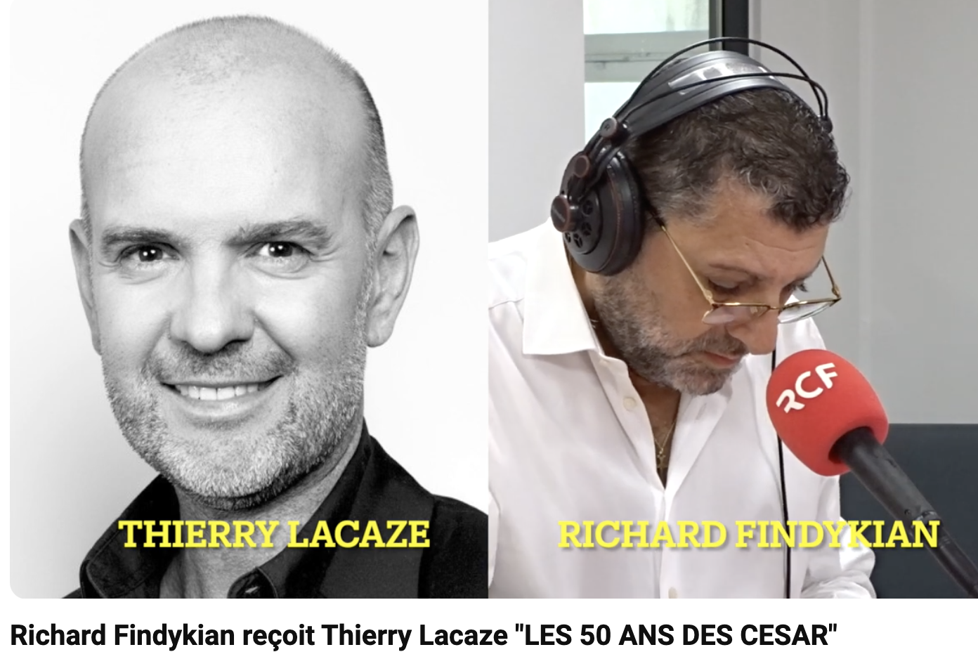 Richard Findykian reçoit Thierry Lacaze « LES 50 ANS DES CESAR »