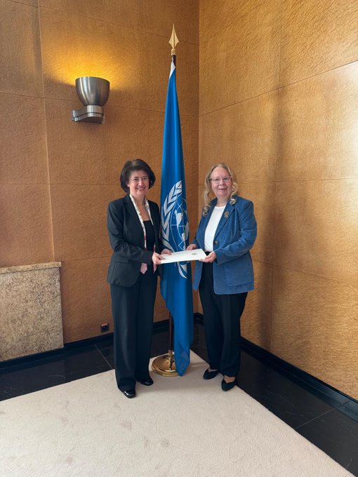 Présentation des lettres de créance à la Directrice Générale  des Nations-Unies Mme Valovaya