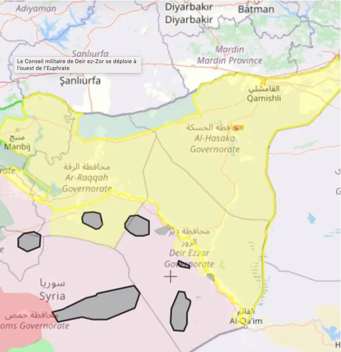 ROJINFO : Le Conseil militaire de Deir ez-Zor se déploie à l’ouest de l’Euphrate