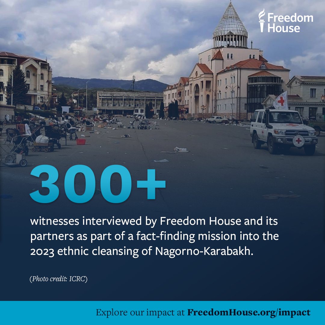 Freedom House: nos efforts pour documenter méticuleusement la campagne de nettoyage ethnique menée par l'Azerbaïdjan dans le Haut-Karabakh.