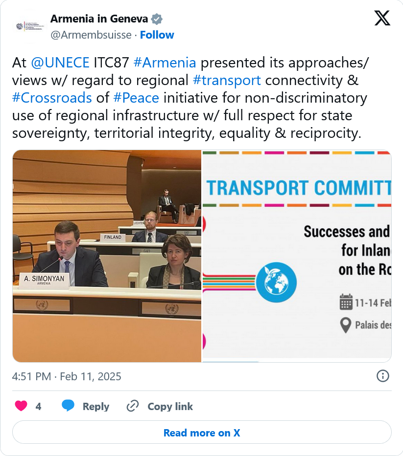 At @UNECE  ITC87 #Armenia presented its approaches